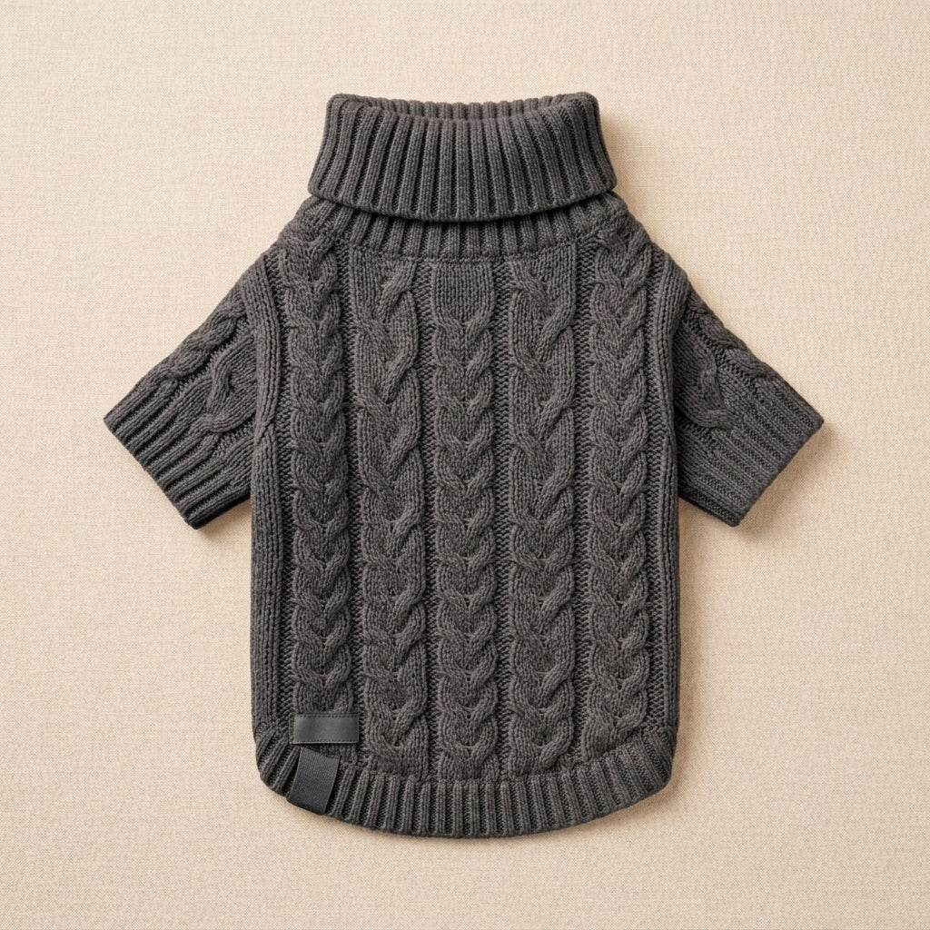 ZUPNORIVA™ Cable Knit Dog Turtleneck – Premium Pet Sweater, Warm Puppy Pullover, Luxury Winter Dog Clothing