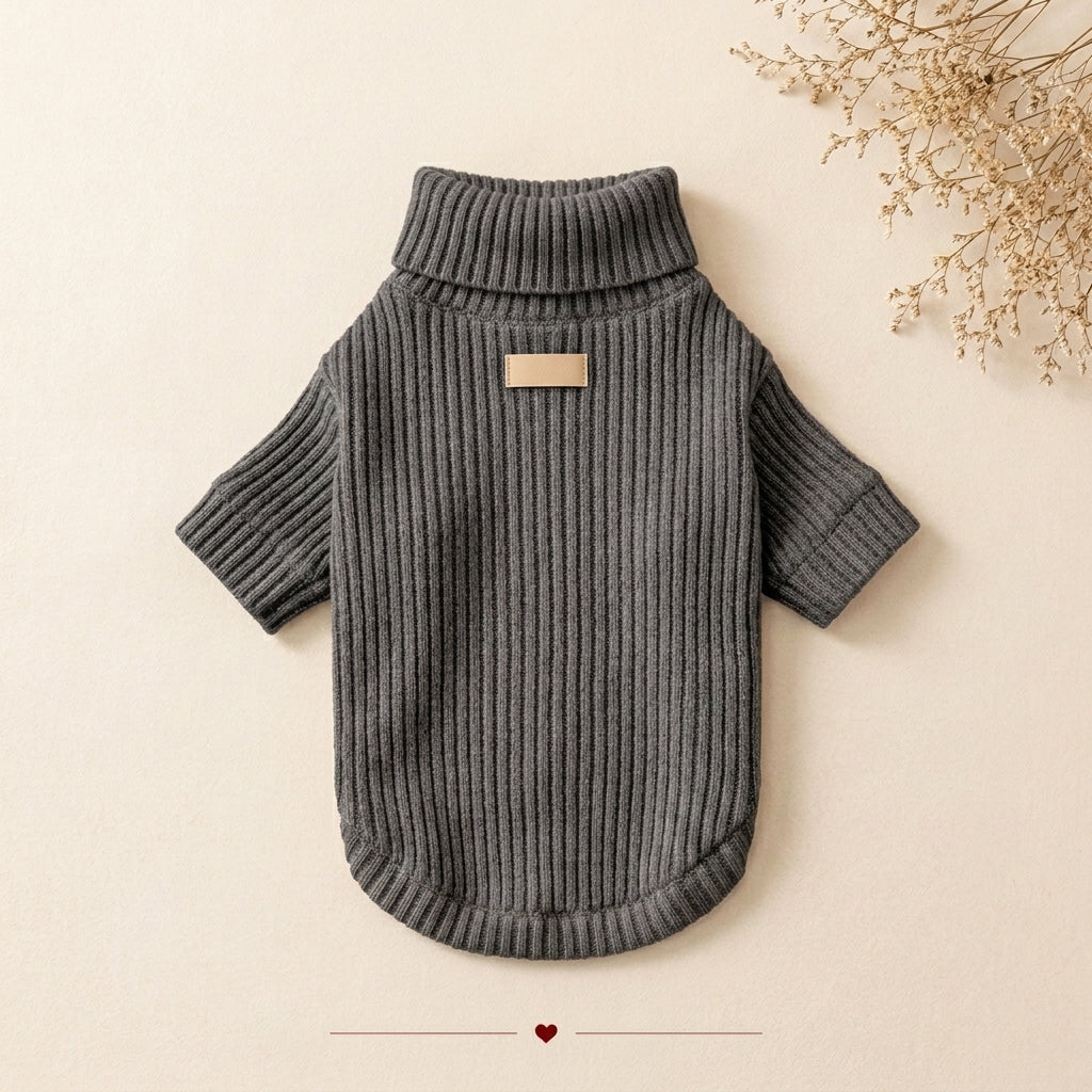 ZUPNORIVA™ Cozy Ribbed Dog Sweater – Soft Knit Pet Pullover, Warm Puppy Clothes, Small & Medium Dog Winter Apparel