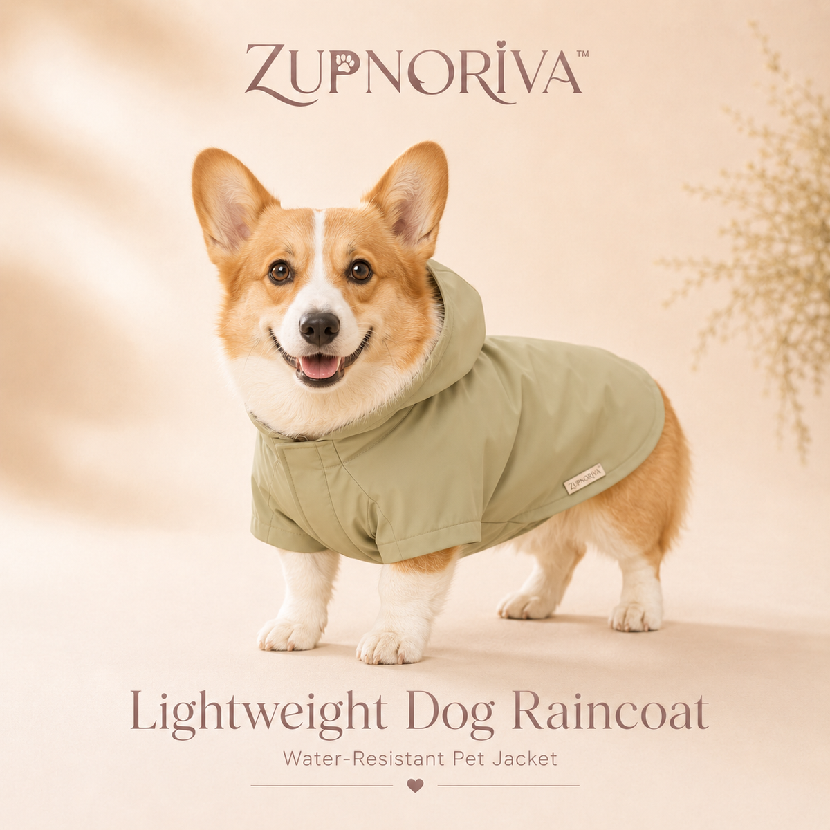 ZUPNORIVA™ Lightweight Dog Raincoat – Water-Resistant Pet Jacket, Hooded Puppy Coat, Rainy Day Dog Clothes