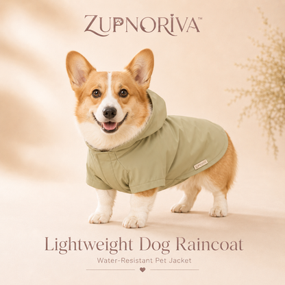 ZUPNORIVA™ Lightweight Dog Raincoat – Water-Resistant Pet Jacket, Hooded Puppy Coat, Rainy Day Dog Clothes