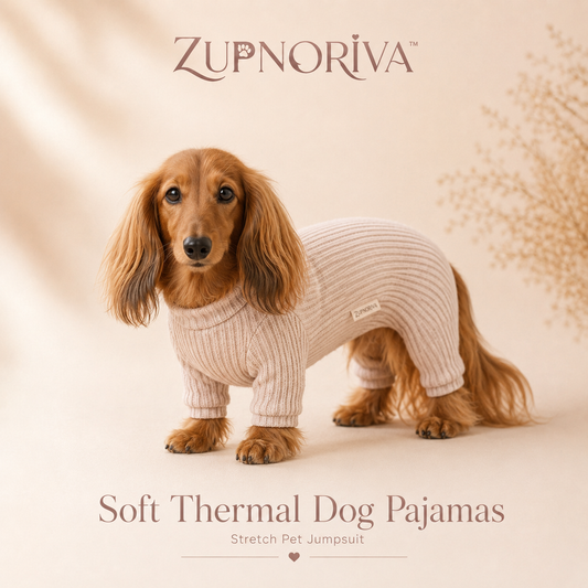 ZUPNORIVA™ Soft Thermal Dog Pajamas – Stretch Pet Jumpsuit, Cozy Puppy Sleepwear, Full Body Dog Clothes