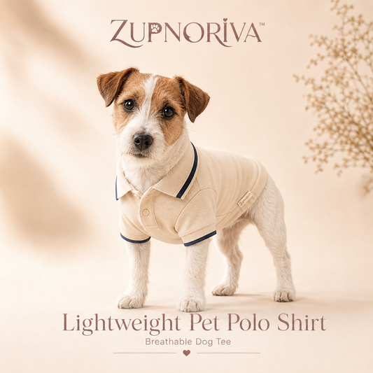 ZUPNORIVA™ Lightweight Pet Polo Shirt – Breathable Dog Tee, Preppy Puppy Top, Casual Summer Dog Clothes