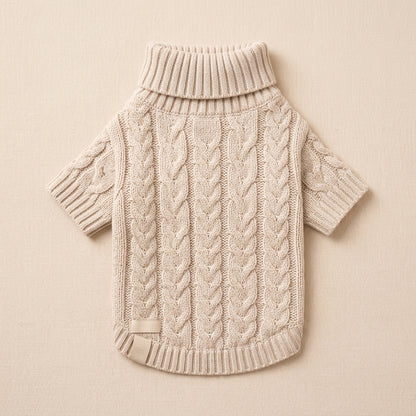 ZUPNORIVA™ Cable Knit Dog Turtleneck – Premium Pet Sweater, Warm Puppy Pullover, Luxury Winter Dog Clothing