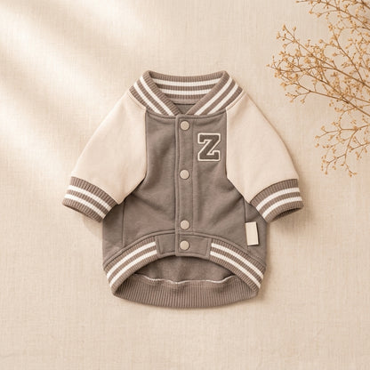 ZUPNORIVA™ Varsity Dog Jacket – Casual Pet Bomber Coat, Sporty Puppy Clothes, Streetwear Dog Apparel