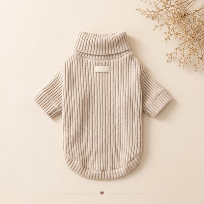 ZUPNORIVA™ Cozy Ribbed Dog Sweater – Soft Knit Pet Pullover, Warm Puppy Clothes, Small & Medium Dog Winter Apparel