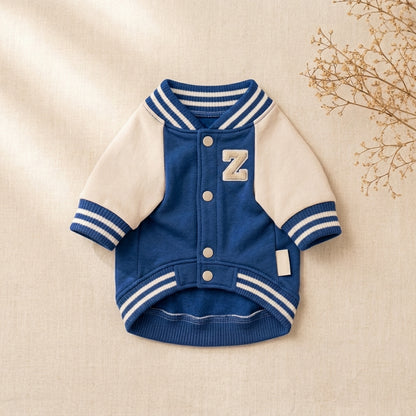 ZUPNORIVA™ Varsity Dog Jacket – Casual Pet Bomber Coat, Sporty Puppy Clothes, Streetwear Dog Apparel