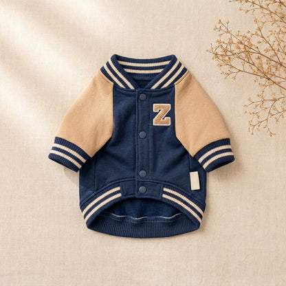 ZUPNORIVA™ Varsity Dog Jacket – Casual Pet Bomber Coat, Sporty Puppy Clothes, Streetwear Dog Apparel