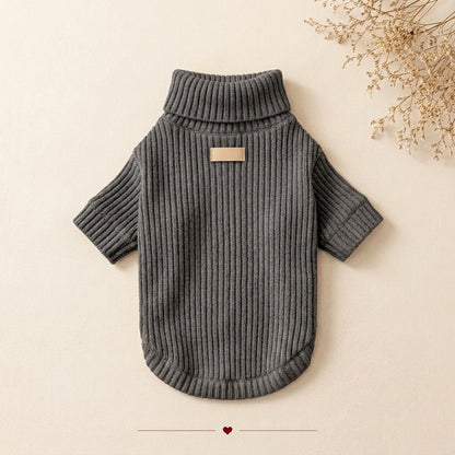 ZUPNORIVA™ Cozy Ribbed Dog Sweater – Soft Knit Pet Pullover, Warm Puppy Clothes, Small & Medium Dog Winter Apparel