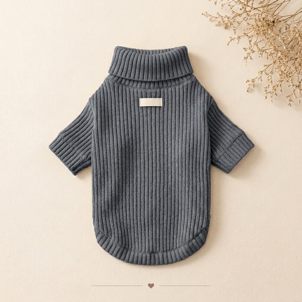 ZUPNORIVA™ Cozy Ribbed Dog Sweater – Soft Knit Pet Pullover, Warm Puppy Clothes, Small & Medium Dog Winter Apparel