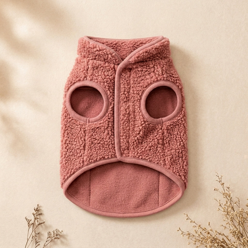 ZUPNORIVA™ Teddy Fleece Dog Jacket – Warm Sherpa Pet Coat, Cozy Puppy Outerwear, Winter Dog Clothes